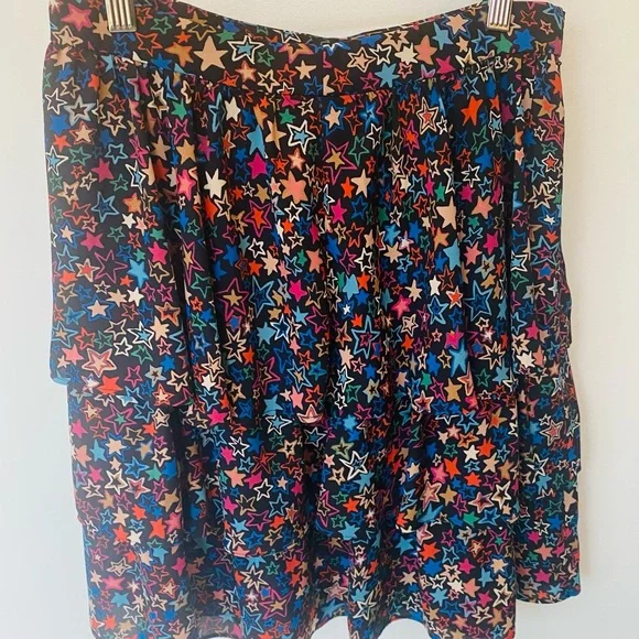 Jcrew kaleidoscope star tiered mini skirt. Sz 0 - Picture 2 of 6
